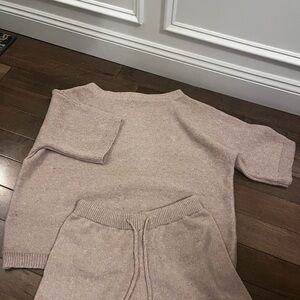 Cupshe Cozy Knit Set in Beige